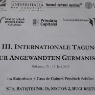 III. INTERNATIONALE TAGUNG ZUR ANGEWANDTEN GERMANISTIK IN BUKAREST